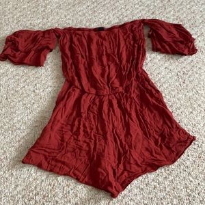 Women’s brownish red romper